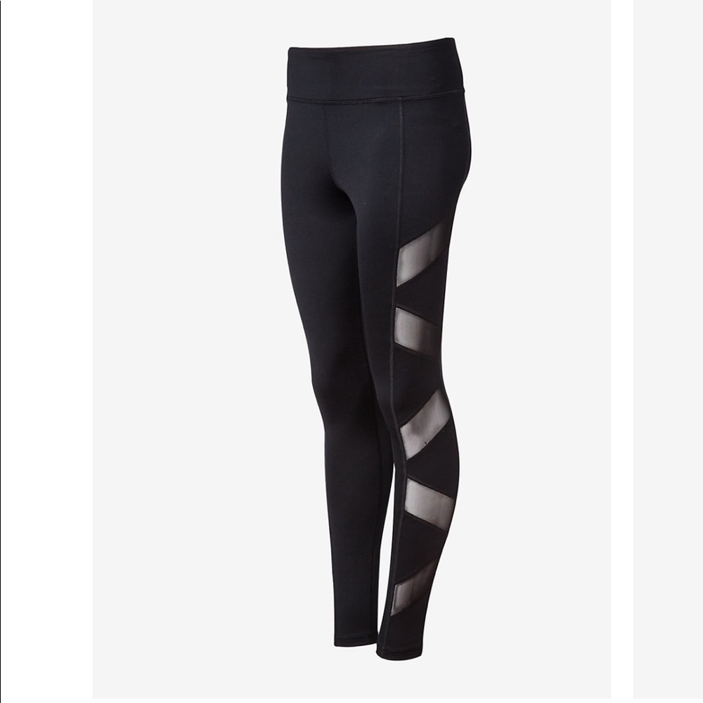 Express “EXP CORE” Slash Side Mesh Panel Leggings